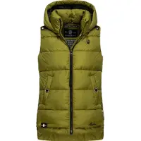 MARIKOO Bodywarmer 'Zarinaa' olijfgroen / zwart / wit