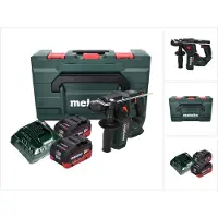 Metabo Boormachine + slagboor, BH 18 LTX BL 16 Akku Bohrhammer 18 V 1.3 J SDS-plus Brushless + 2x Akku 10,0 Ah + Ladegerät + (Oplaadbare batterij)