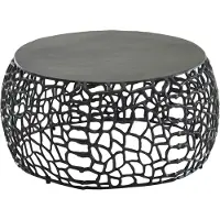 Wohnling Salontafel zwart aluminium rond 66 cm
