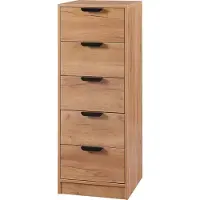 En.casa Commode Varkaus ladekast mdf met 5 lades 108x40x40 cm eikenkleurig []