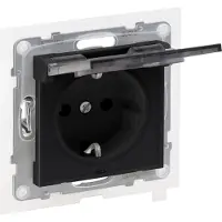Legrand SEANO Schuko-stopcontact, SL, met verhoogde bescherming tegen aanraking, met klapdeksel, IP44, wit, 1 stuk.