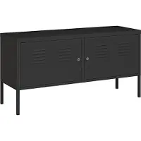En.casa Commode Pyhtää 118x40x60 cm staal zwart mat []