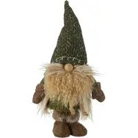 J-Line figuur Kabouter gebreid - textiel - groen - small