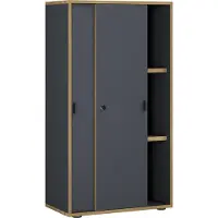 VCM Houten kantoorkast Dossierkast Kantoormeubilair Kast Salia 3-voudig breedte 60 cm Schuifdeuren