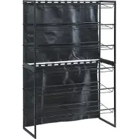 En.casa Schoenenrek Sel 80x32x60 cm set van 2 voor 18 paar schoenen zwart []