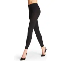 Falke Pure Matt eenkleurig materiaal ondoorzichtig 100 DEN legging dames zwart - maat S