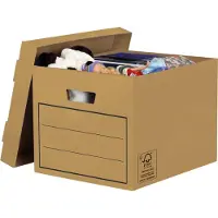 BANKERS BOX Opbergdoos , 10 stuks, B 320 x D 390 x H 260 mm, B-flute golfkarton, bruin
