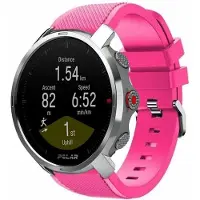 Strap-it Twill silicone horlogeband - geschikt voor Polar Vantage M / M2 / V3 / Grit X / Grit X(2) Pro - knalroze