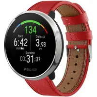 Strap-it Smartwatch bandje leer - geschikt voor Polar Unite / Ignite / Ignite 2 / Ignite 3 / Pacer - rood