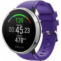 Strap-it Twill siliconen bandje - geschikt voor Polar Ignite / Ignite 2 / Ignite 3 / Unite / Pacer - paars