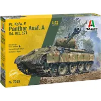 Italeri Modelbouwpakket Militaire voertuigen - 7018 Sd.Kfz. 171 Pz.Kpfw. V Panther Ausf. A - Tank Plastic - 1:72 - Modelbouw