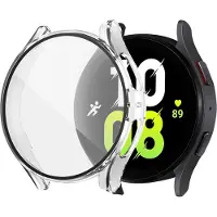 Strap-it Hard case bescherming - Stevig PC hoesje met glasplaat geschikt voor Samsung Galaxy Watch 5 44mm - transparant