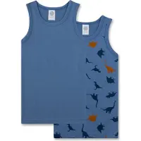 Sanetta Onderhemd navy / duifblauw / karamel
