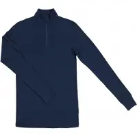 Joha - Blouse with Zip - Merino-ondergoed XS, blauw