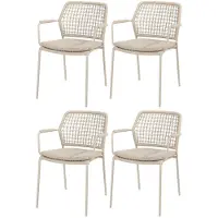 4 Seasons Outdoor Barista dining tuinstoel stapelbaar latte Taste 4SO set van 4