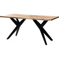 Wohnling Bureau acaciahout metaal 200x100 cm