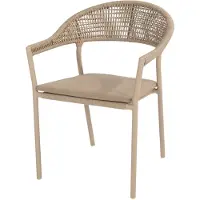 4 Seasons Outdoor Sienna stapelbare dining tuinstoel rope venao latte Taste 4SO