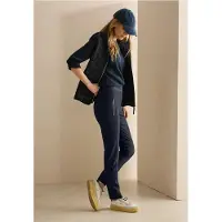 Cecil Dames Broek met ritsdetails in Blauw, Gr: XXL