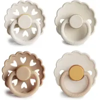 Frigg - Snowflake Dream Latex 4-Pack - Creme/Beige - Size 1