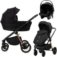 Lorelli Bianca Black 3-in-1 Kinderwagen incl. i-Size Autostoel 1002201-2501