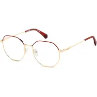 Polaroid PLD D555 52/18/145 Gouden bordeaux metalen monturen VROUW PLD D555