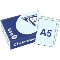 Clairefontaine Gekleurd papier Azuurblauw 80 grams A5 (500 vel)