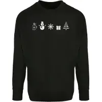 Merchcode Shirt 'Christmas' zwart / wit