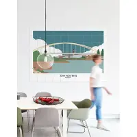 IXXI John Frostbrug, Studio Kars + Boom & Design Podium Nijmegen - 140 x 100 cm - Gratis ophangtool - Grote wanddecoratie en posters - Grafisch