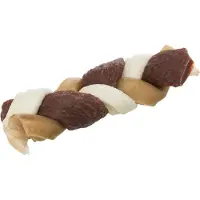 Trixie 20 vlechtstaven - kauw snack voor de hond - 20 x 30 gram - 12 cm - gedroogd runderhuid en rundvlees -