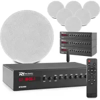 Power Dynamics multiroom 4-zone smart WiFi plafondspeaker systeem - Voor 4 kamers - Met Bluetooth
