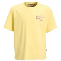 Me & My Monkey oversized T-shirt met printopdruk geel Meisjes Katoen Ronde hals - maat 122/128