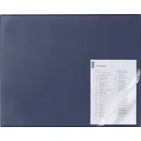 Durable Bureau onderlegger, soepele pvc-folie, 650 x 520 mm, randbescherming, blauw