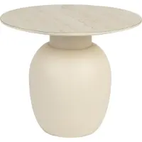 White Label Bijzettafel Karula Side Low Beige