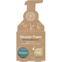 The green Lab Co. Refill Shower Foam Eucalyptus & Vanilla 4x125ml