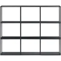 En.casa Wandrek Jelsa 130x18x110 cm zwart