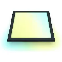 Wiz Vierkante plafondlamp, 12W, Slimme plafondlamp, Wi-Fi/Bluetooth, Zwart, Wi-Fi 4 (802.11n), 802.11b, 802.11g, LED, Metaal, Kunststof
