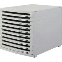 HAN CONTUR 1510-0-11 Ladebox Lichtgrijs DIN A4, DIN B4, DIN C4 Aantal lades: 10