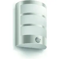 Philips Python LED-sensor buiten wandlamp roestvrij staal, alu / grijs / zink, Roestvrij staal, Modern
