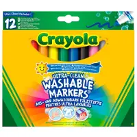 Crayola 12 Vilstiften Kegelpunt Ultra-Clean