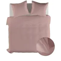 Yellow Suites Dekbedovertrek Percale-Katoen - Roze 240 x 200/220 cm