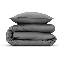 Zohome Zo Home Dekbedovertrek Katoen Satijn Satinado Uni - classic anthracite 200x200/220cm