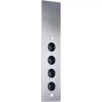 Thebo Wandcontactdoos met hoekmontage, model ST3007, roestvrij staal