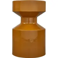 Woood Ferry Bijzettafel - Metaal - Honinggeel - 47x30x30