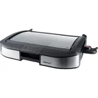 Steba VG 195: Tafelgrill voor barbecue, 2200W, grilloppervlak 40x29 cm, met glazen deksel