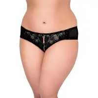 Softline - zwarte slipje - grote matten XL