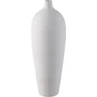 Ptmd Cavinn White Matt Ceramic Bottle Vase L