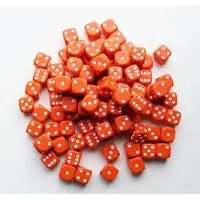 Spellenrijk Dobbelstenen 16mm - Oranje (100 stuks)