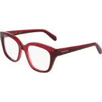 Ferragamo Bril - - SF3023 - Acetaat - Transparant rood/donkerrood - 51/18/140