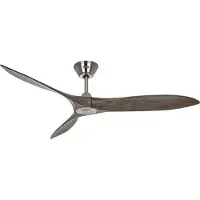 CasaFan ECO AIRSCREW 152 BN-GW Plafondventilator 28 W (Ø x h) 1520 mm x 275 mm Chroom Met afstandsbediening, Met wintermodus