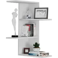 VCM Balos wandrek hoek 3 planken wit.